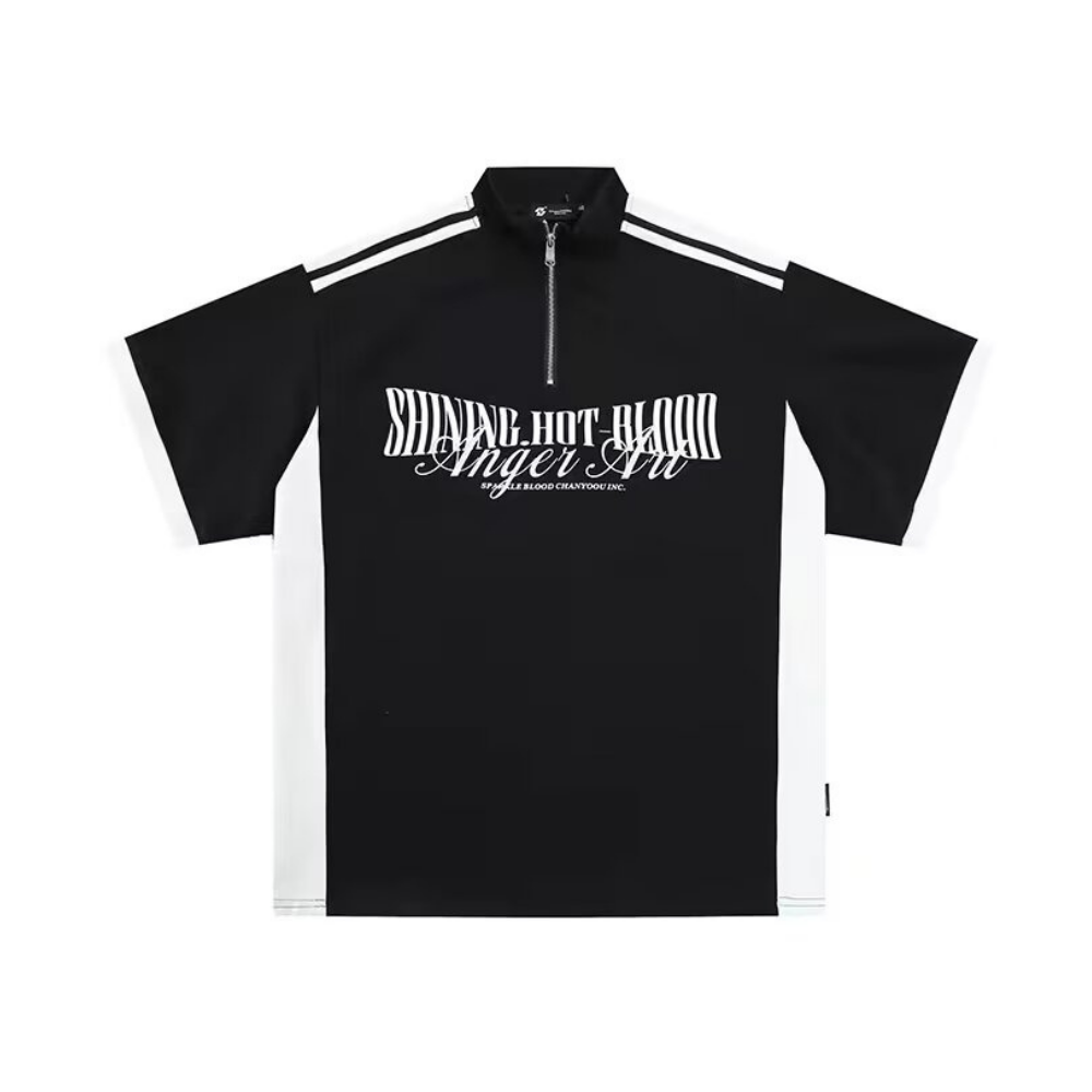 Retro Outdoor Stand Collar POLO Shirt