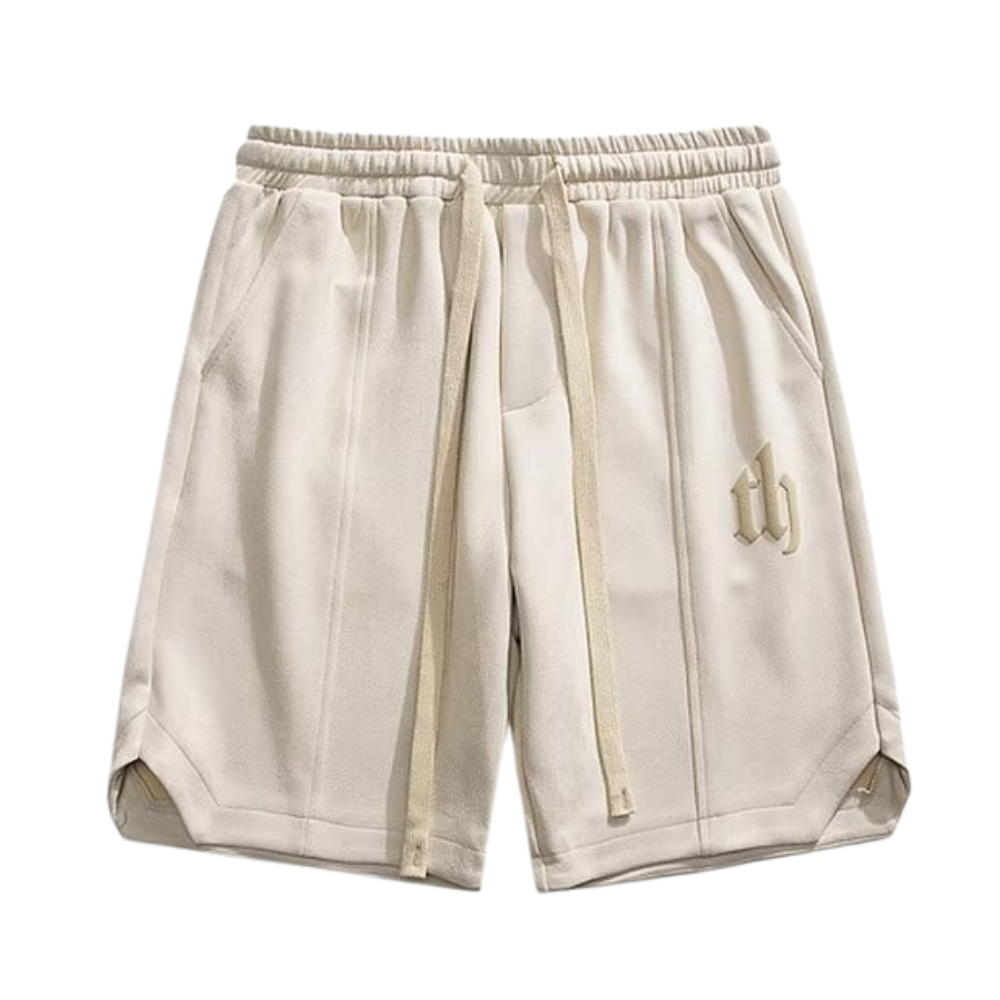 Urban Versatile Letter Suede Shorts