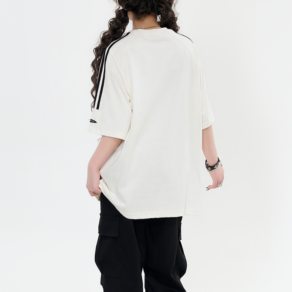 High Street Striped Letter T-Shirt