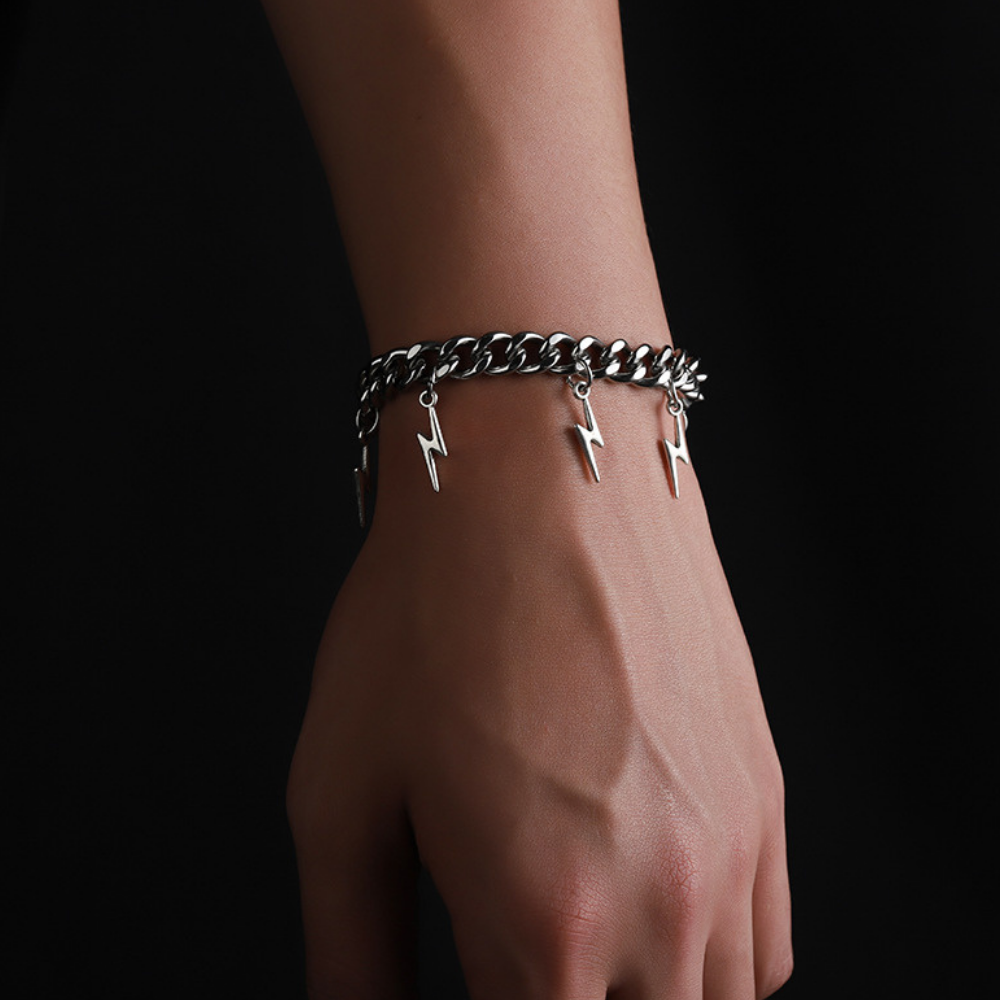Lightning Tassel Titanium Steel Bracelet