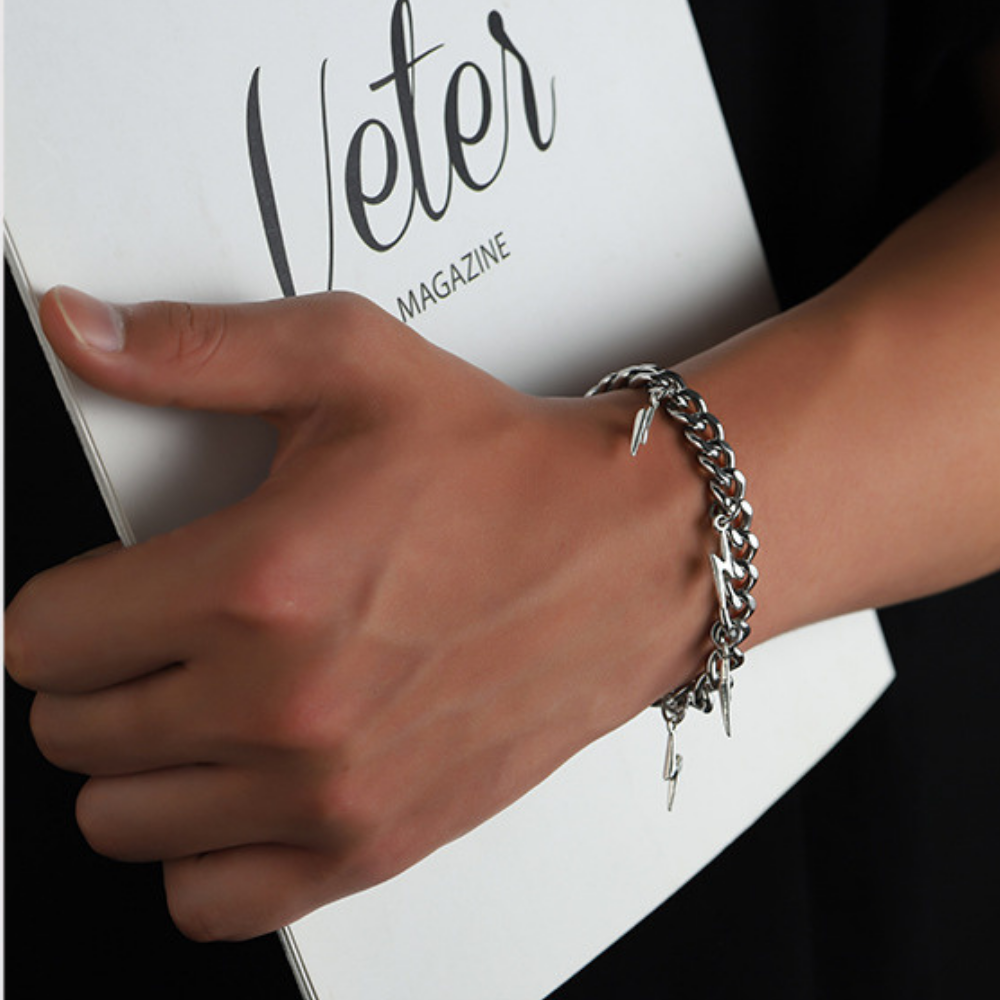 Lightning Tassel Titanium Steel Bracelet
