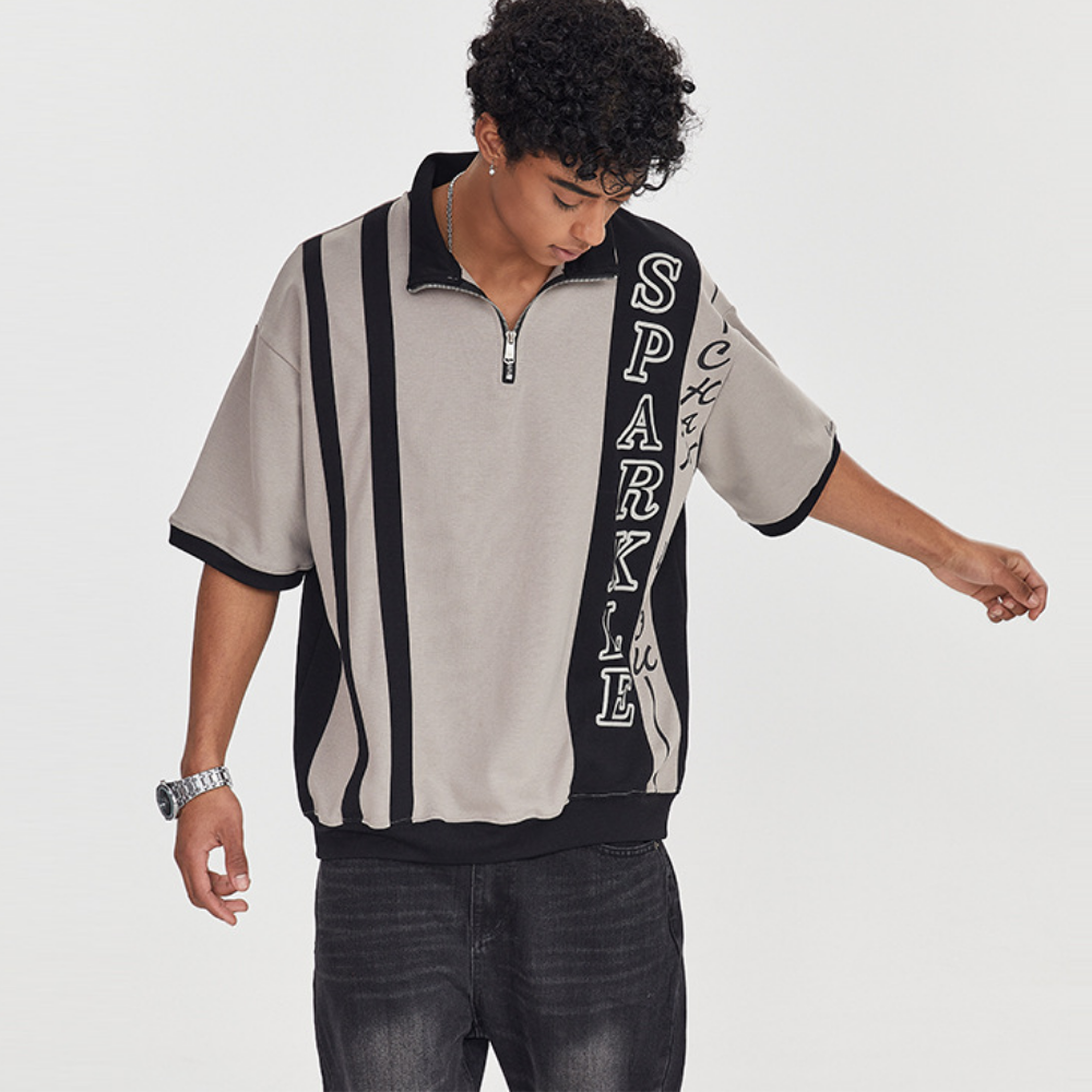 Retro Half-Zip Polo Shirt