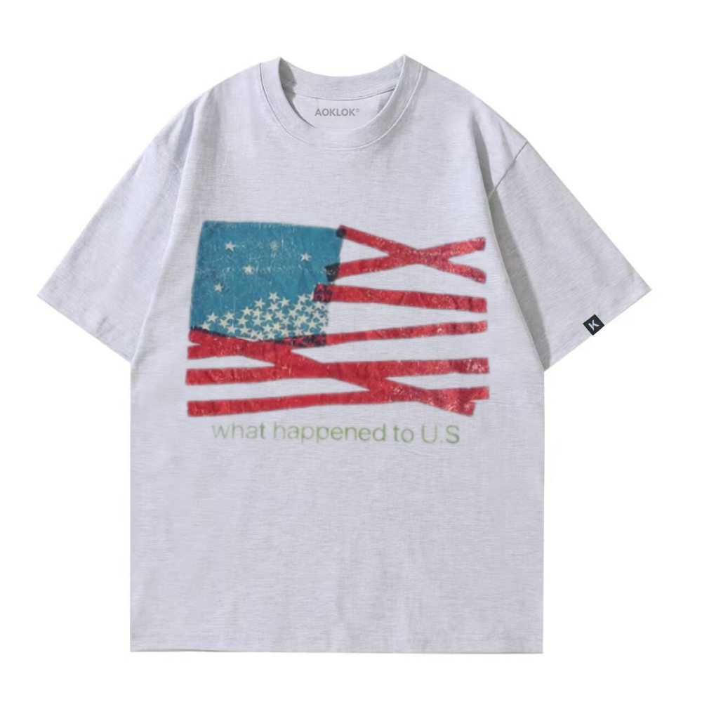 ART IN WAR What Happened to U.S.” Tee — Broken Flag Edition