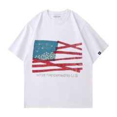 ART IN WAR What Happened to U.S.” Tee — Broken Flag Edition Details
