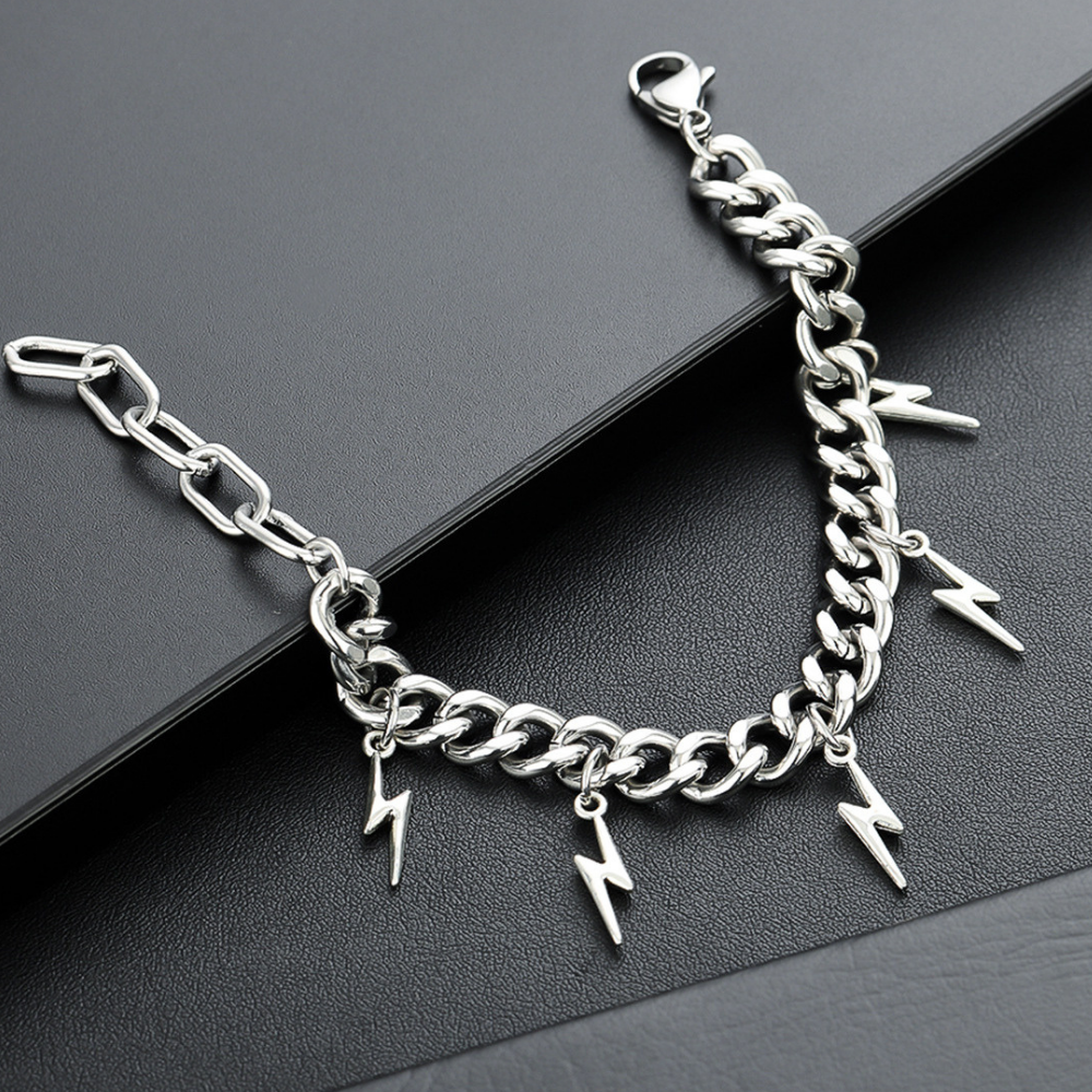 Lightning Tassel Titanium Steel Bracelet