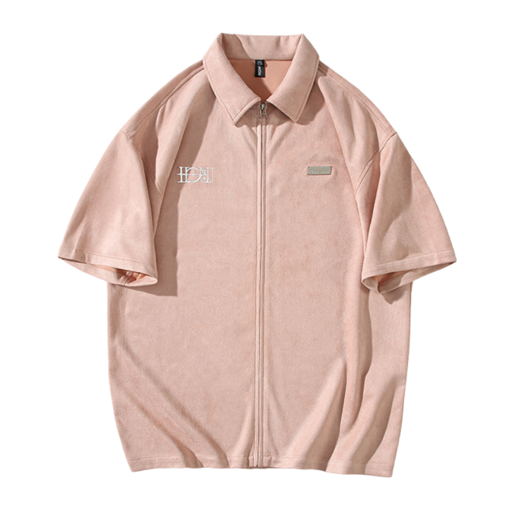 American Suede Reflective Lettering Shirt