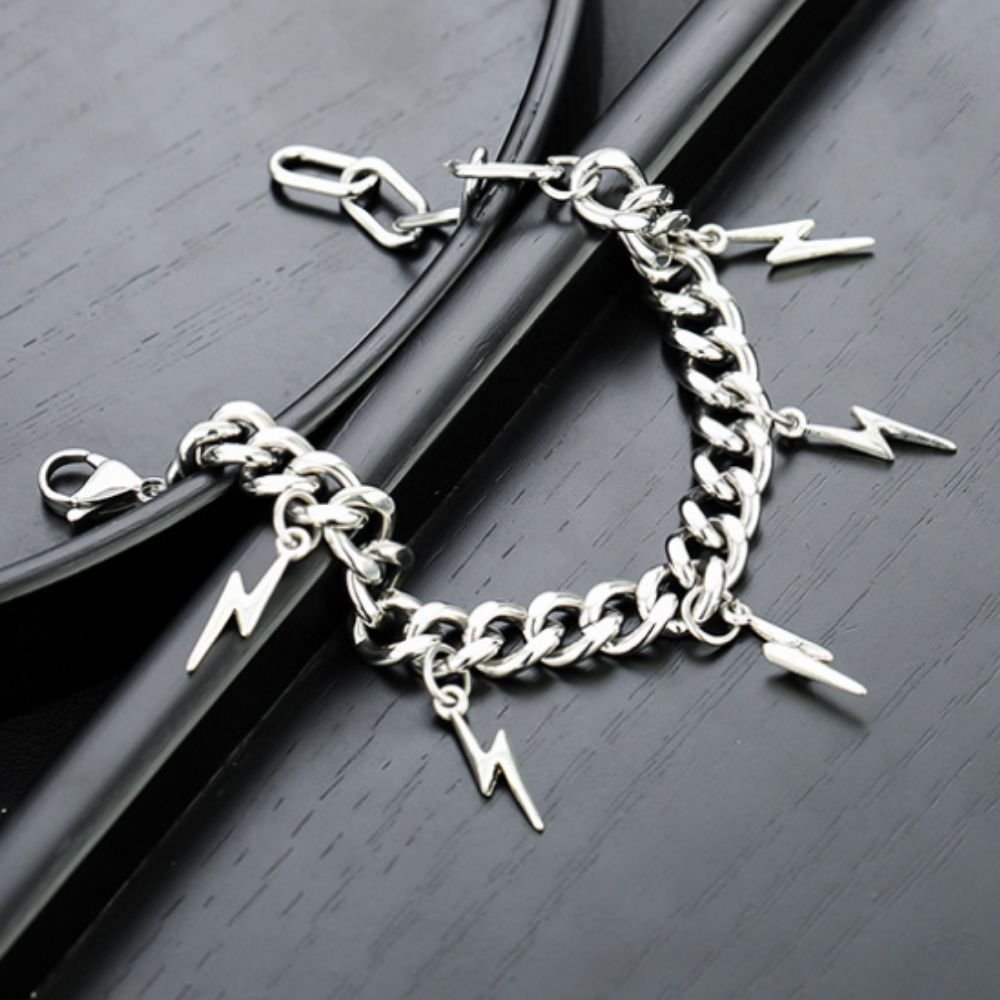 Lightning Tassel Titanium Steel Bracelet