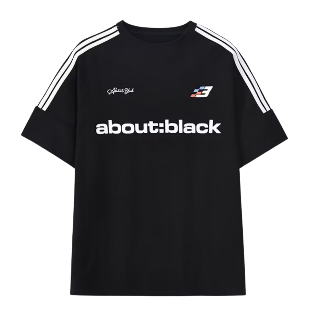 Hip hop Crew Neck About Black T-shirt