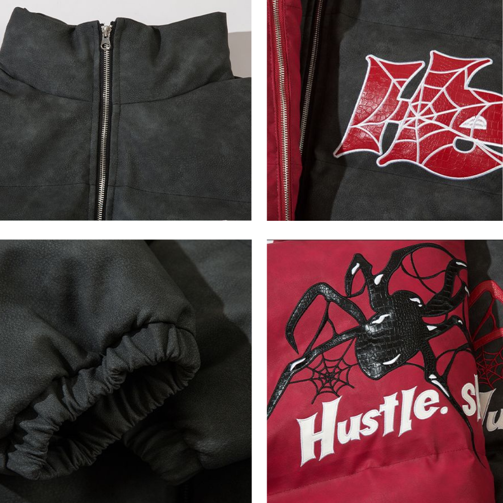 Hip Hop Spider Embroidery Coat