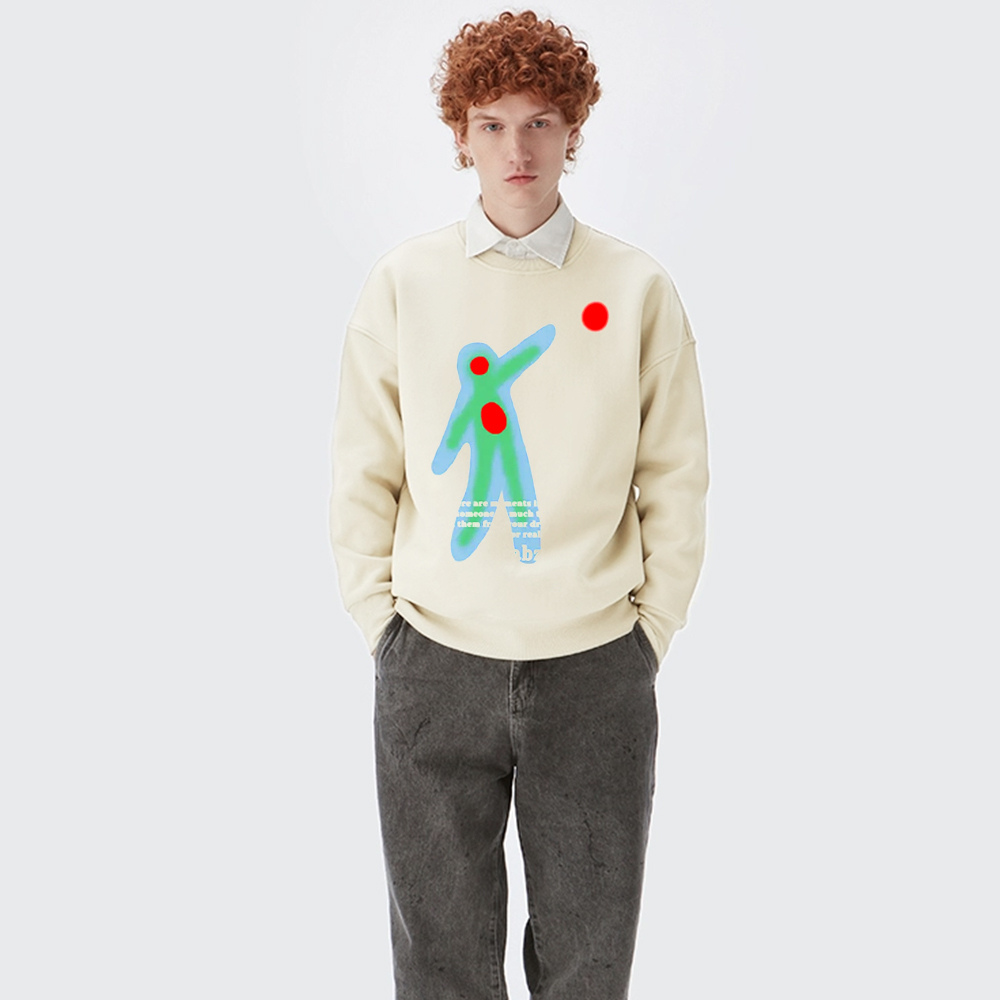Urban Abstract Graphic Cotton Sweatshirt