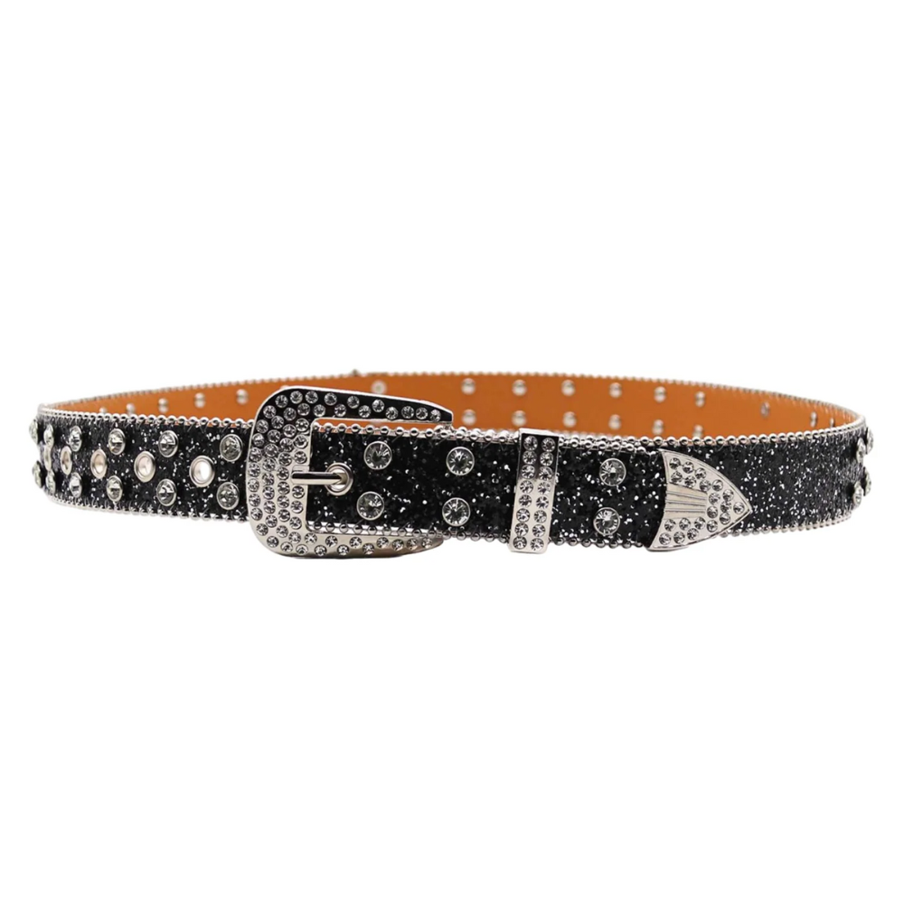LoopStone Rhinestone Skull Belt