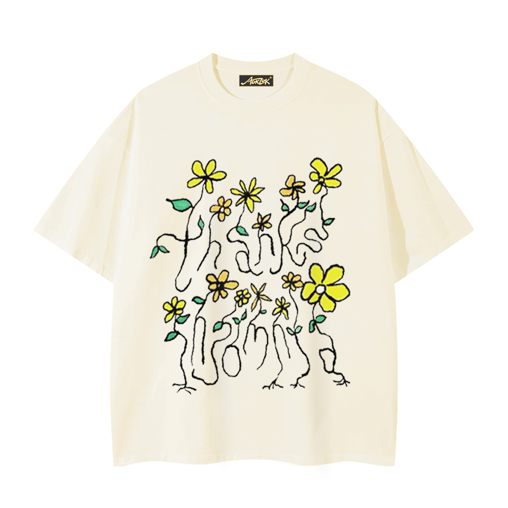 Graffiti Yellow Flowers T-Shirt