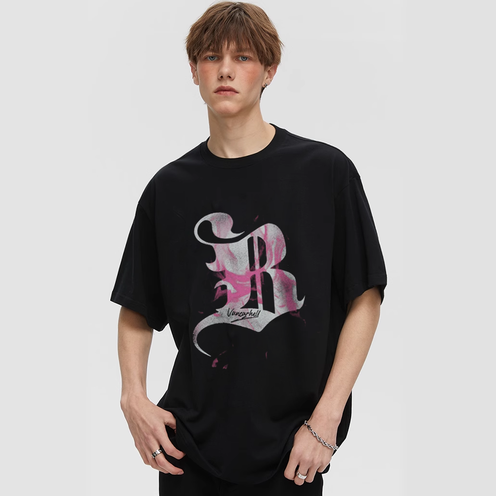 High Street Letter Contrasting Cotton T-shirt