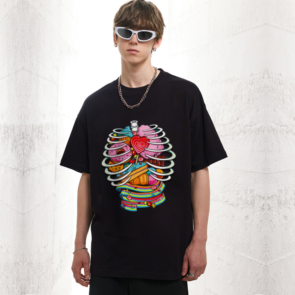 Skeleton Stuffed With Food T-Shirt