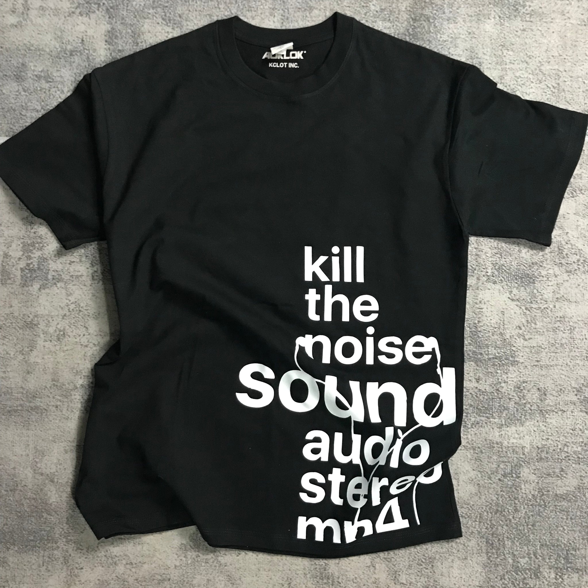 Unseen Echoes Melancholy Trend Letters Earphone Retro T-shirt