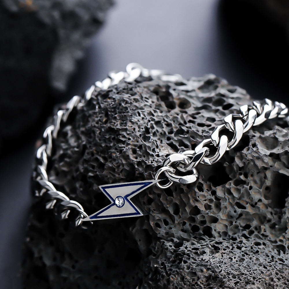 Cuban Lightning Titanium Steel Bracelet