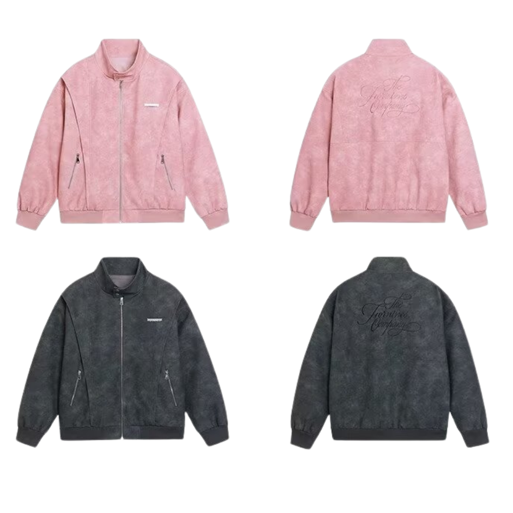 Design Patchwork Embroidered Suede Jacket