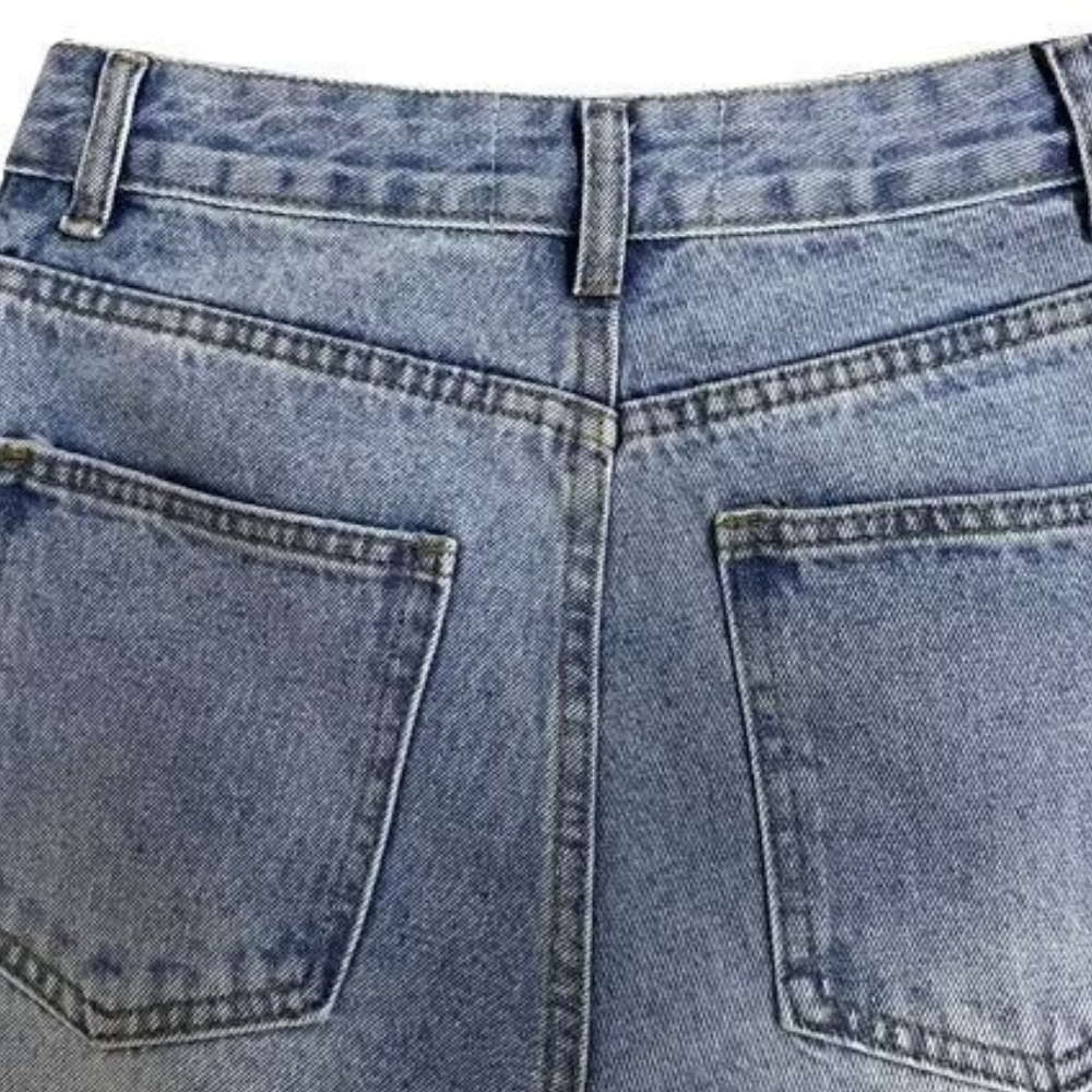 Women's High Street Letter Star Embroidered Jeans