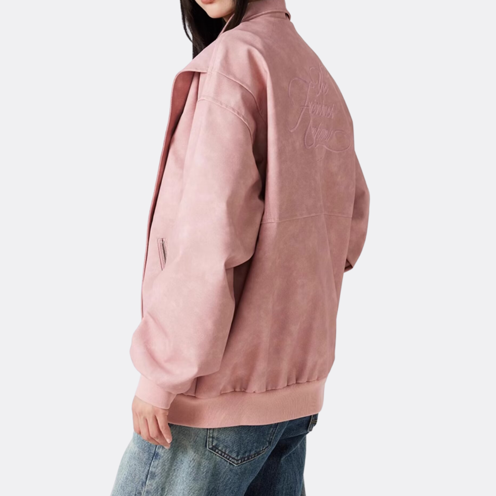 Design Patchwork Embroidered Suede Jacket