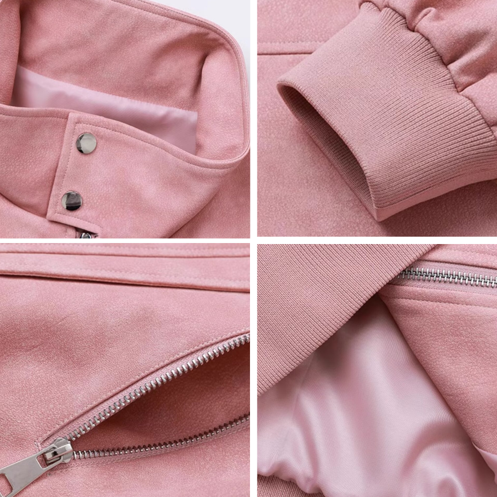 Design Patchwork Embroidered Suede Jacket