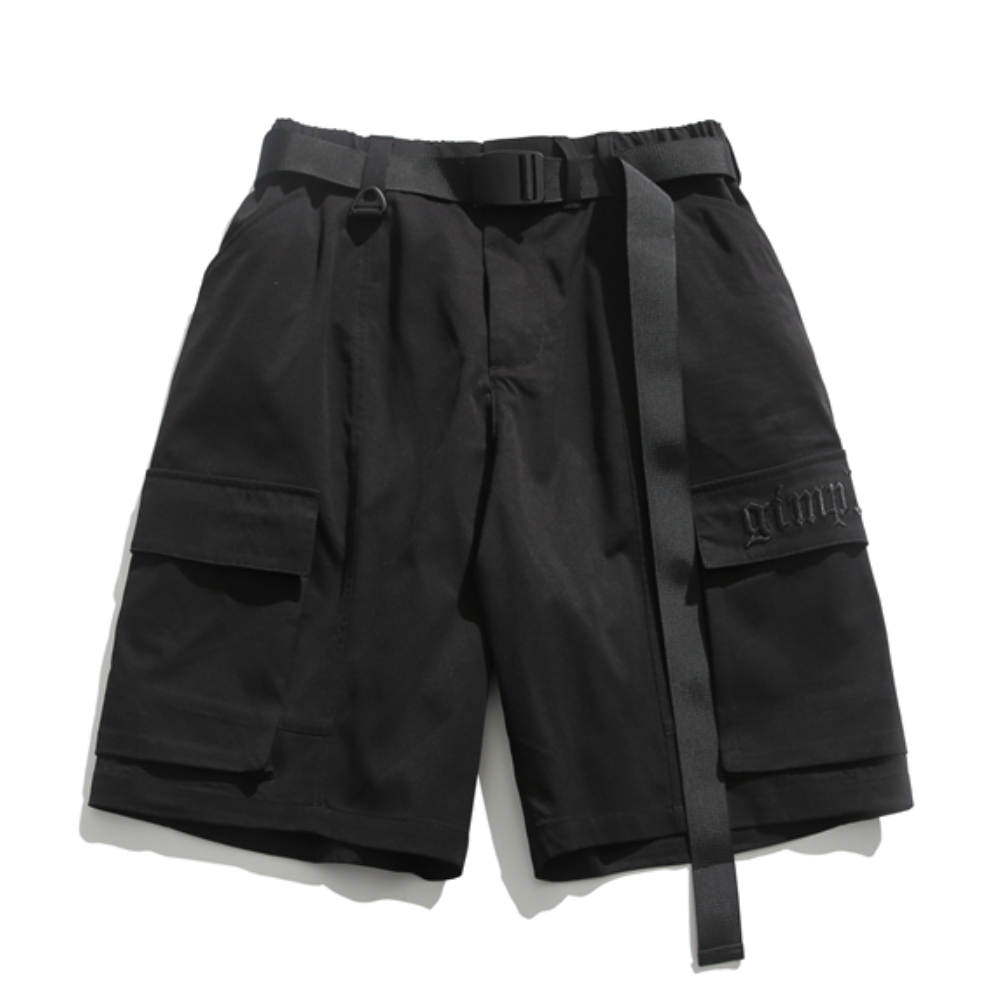 Japanese Solid Color Cargo Shorts