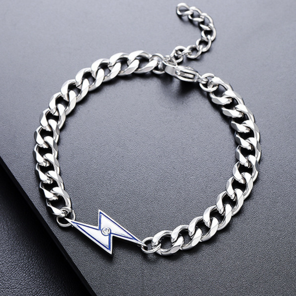 Cuban Lightning Titanium Steel Bracelet