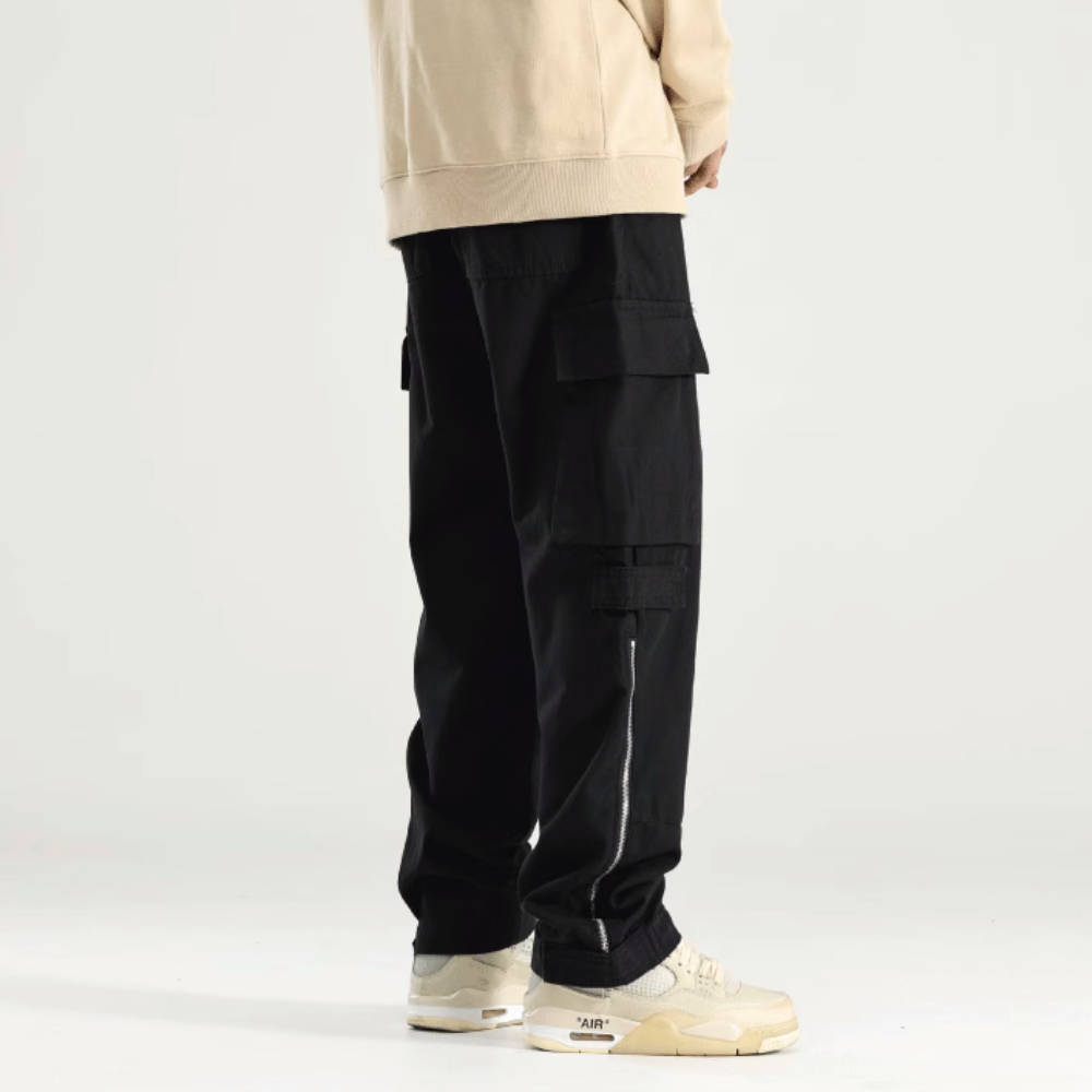 Casual Side Zip Cargo Pants