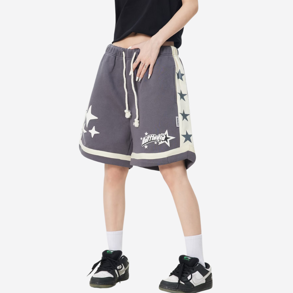 Urban Stars Graphic Basketball Cotton Shorts