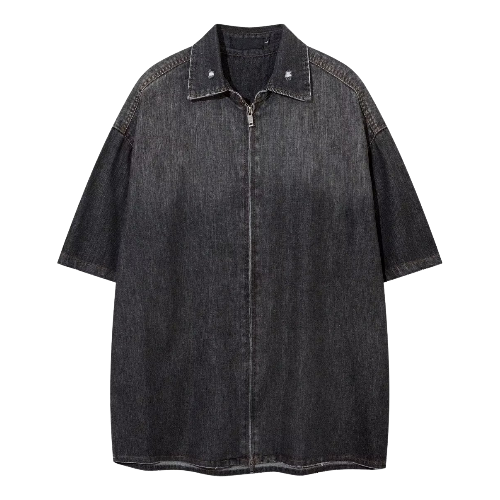 High Street Gradient Washed Denim Shirt