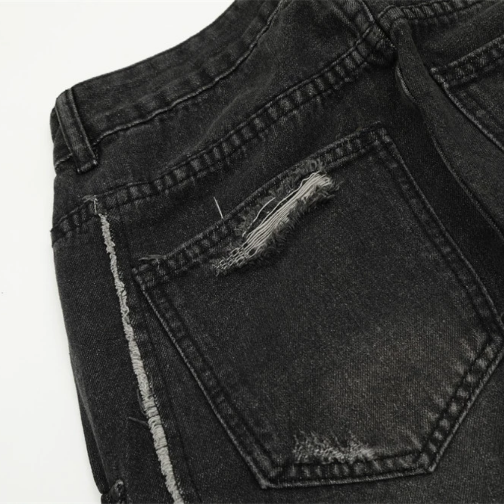Punk Multi-pocket Ripped Jeans