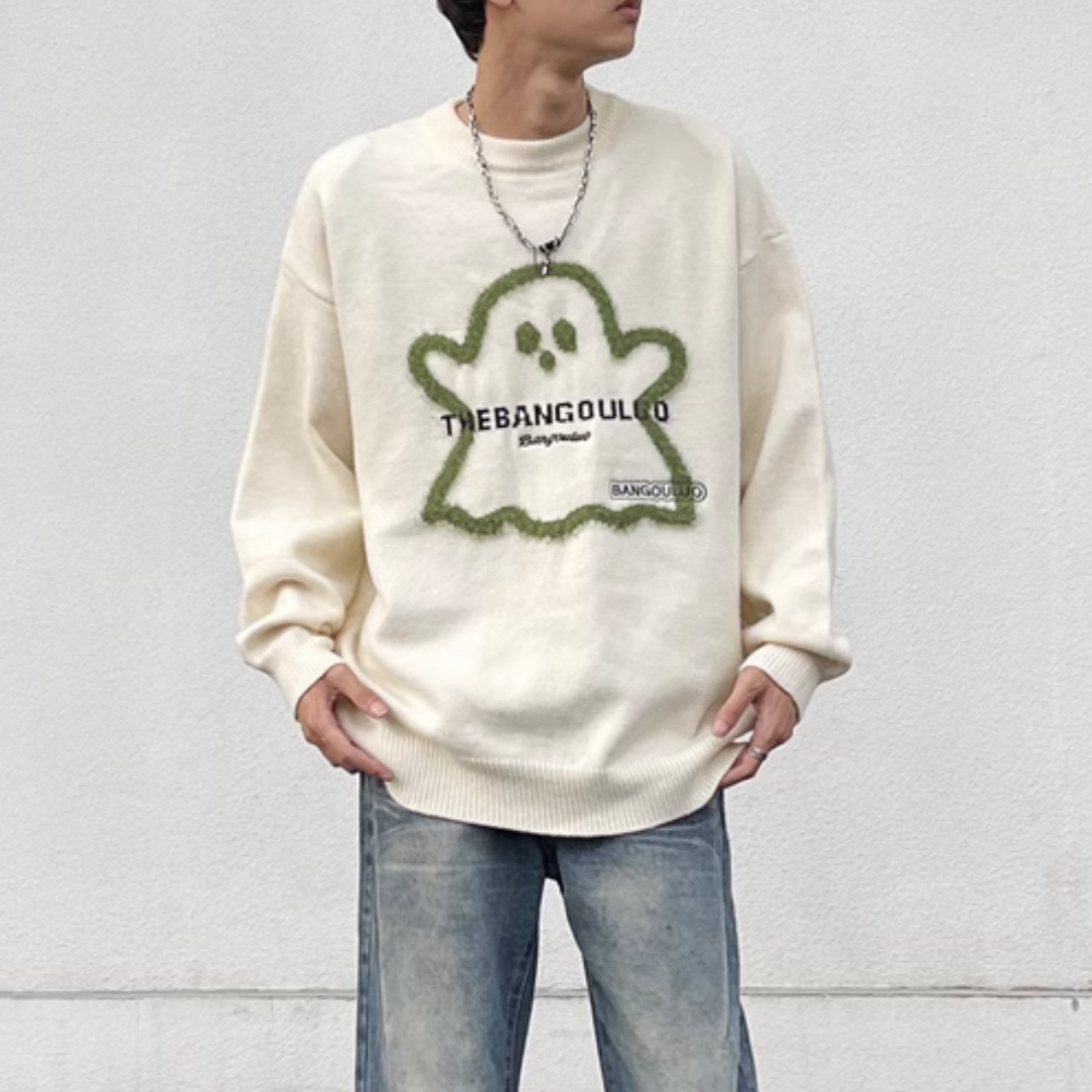 Fun Cartoon Ghost Sweater