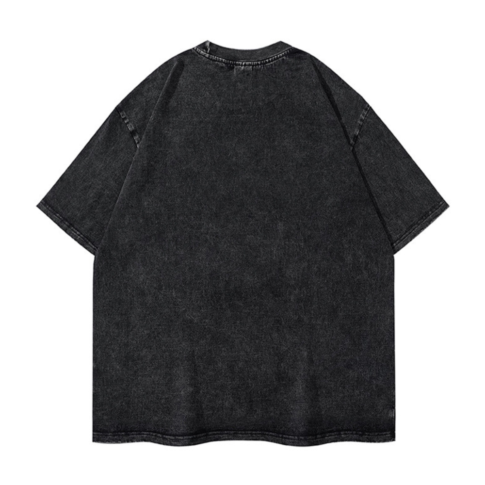Bold Contrast Color Gesture Washed T-Shirt