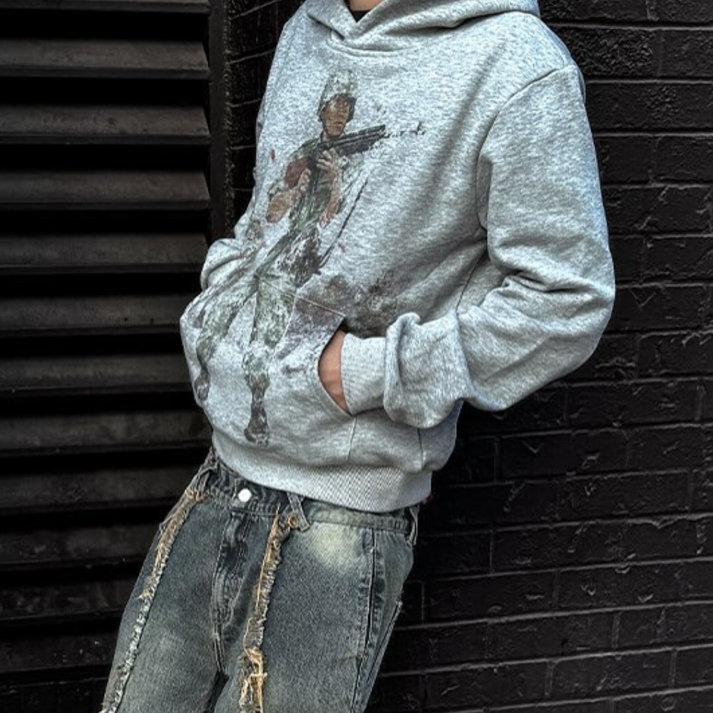 ART IN WAR Ghost in the Field – Soldier Fade Hoodie