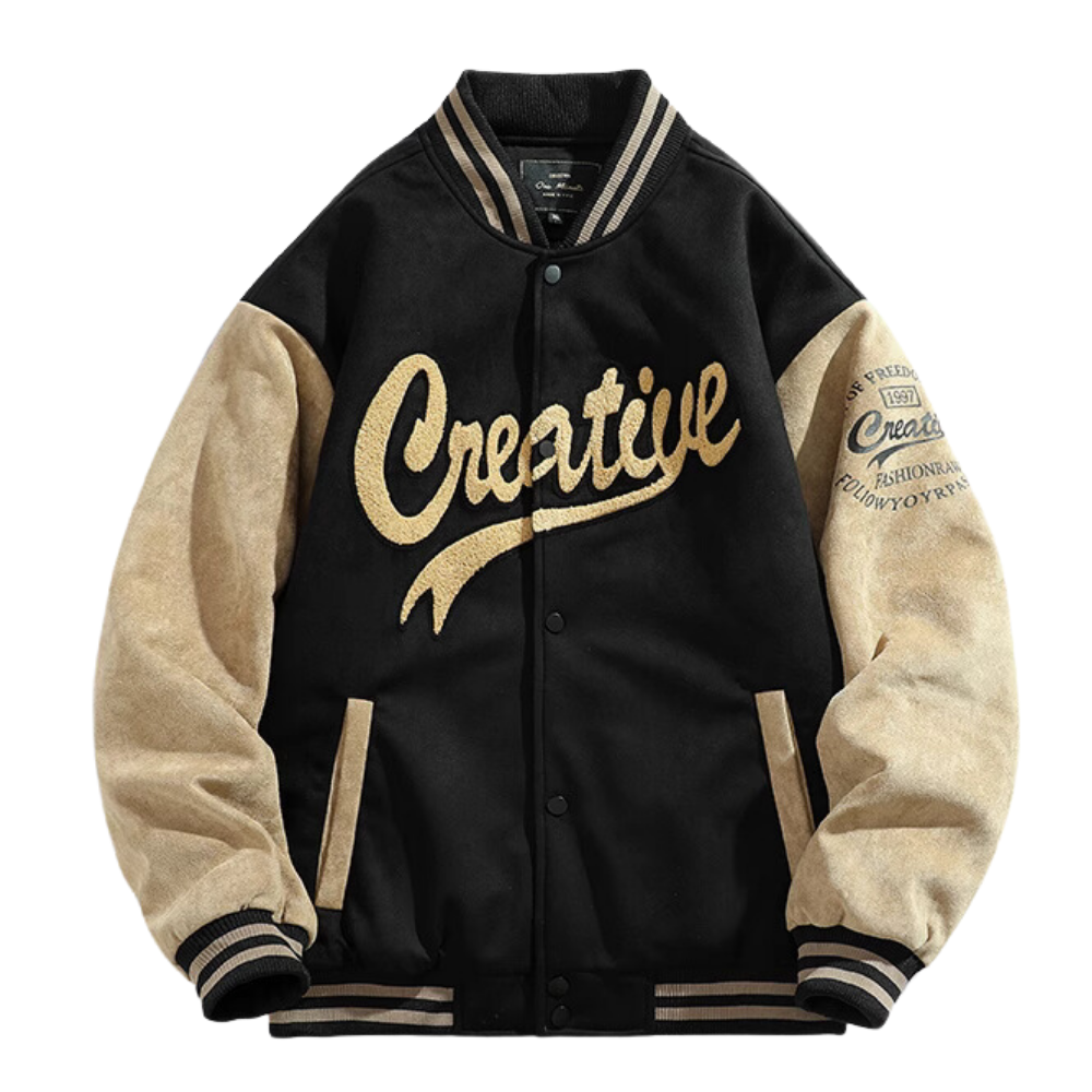 Embroidered Monogram Flocked Suede Jacket