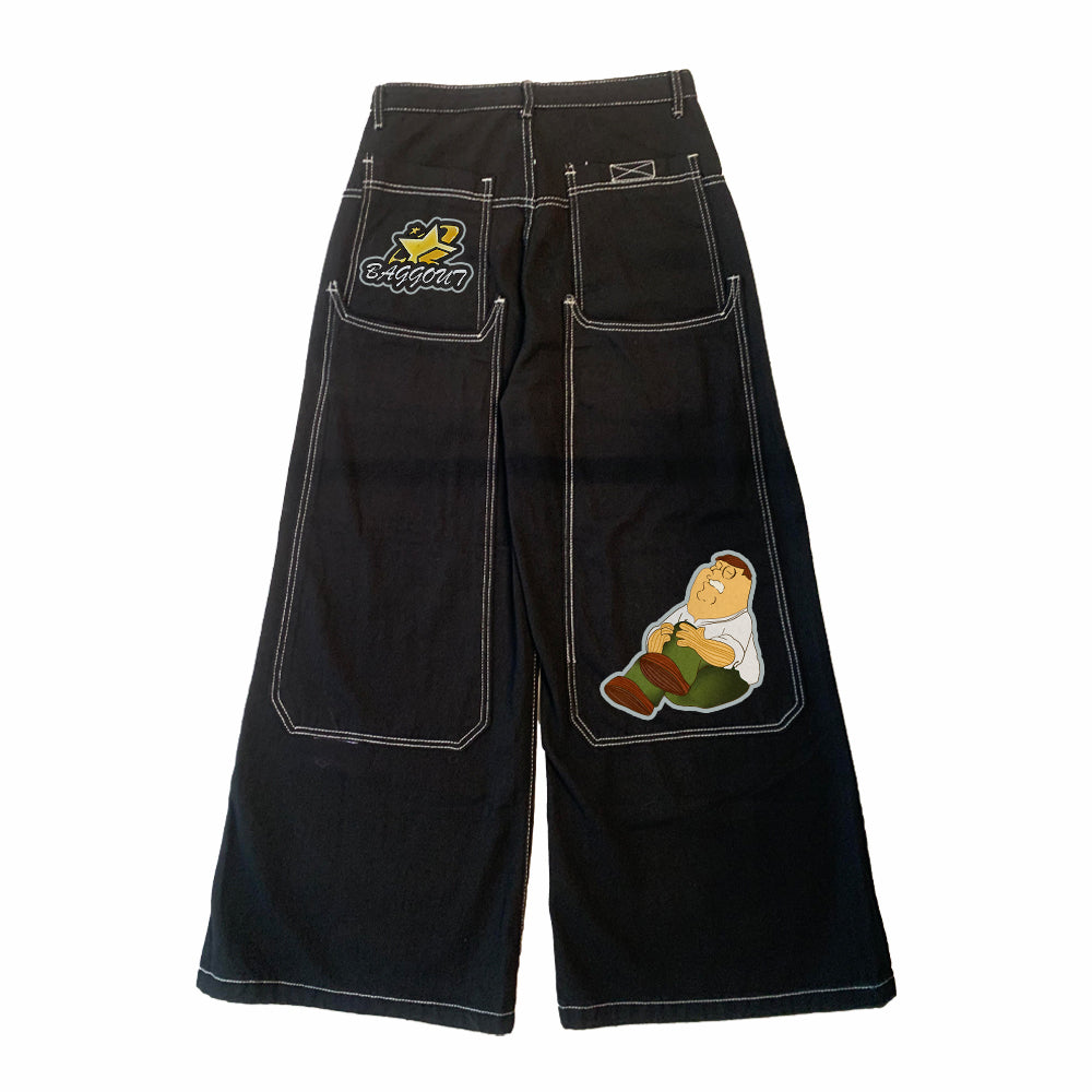 Baggout Anime Wide-Leg Jeans