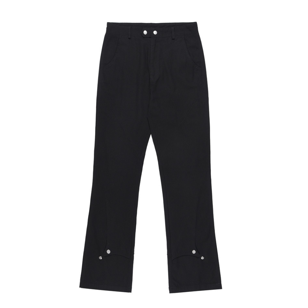 Street Panel Plain Regular Pants