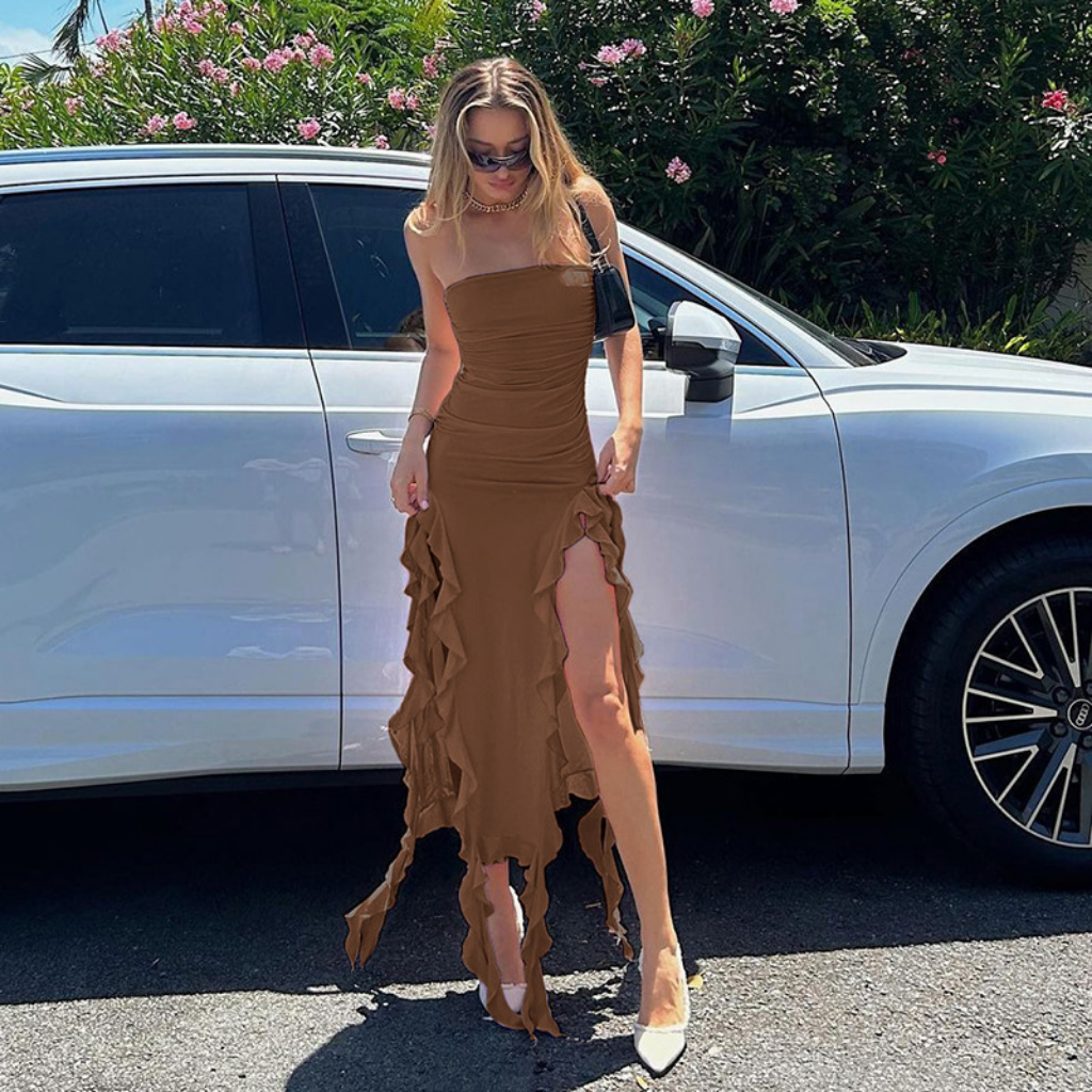 Women's Sexy Tube Top Hip Dress