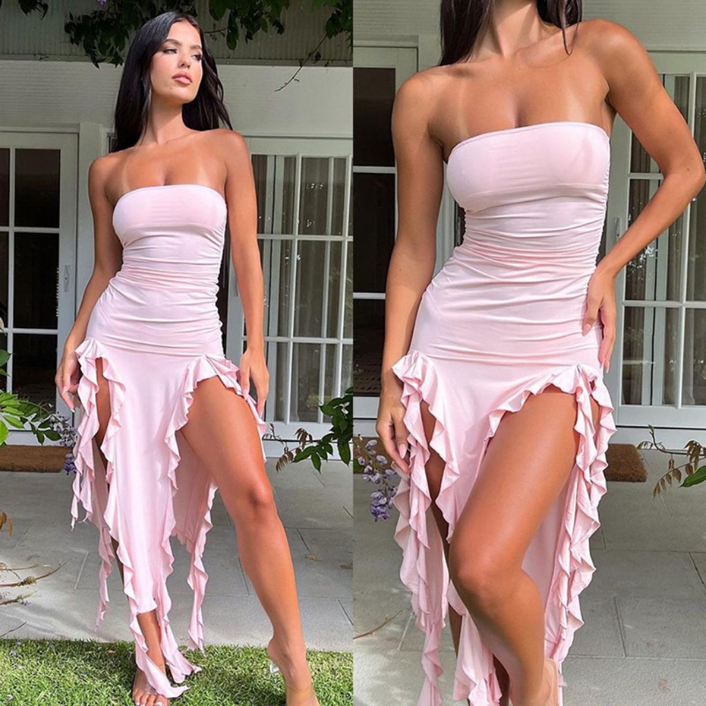 Women's Sexy Tube Top Hip Dress