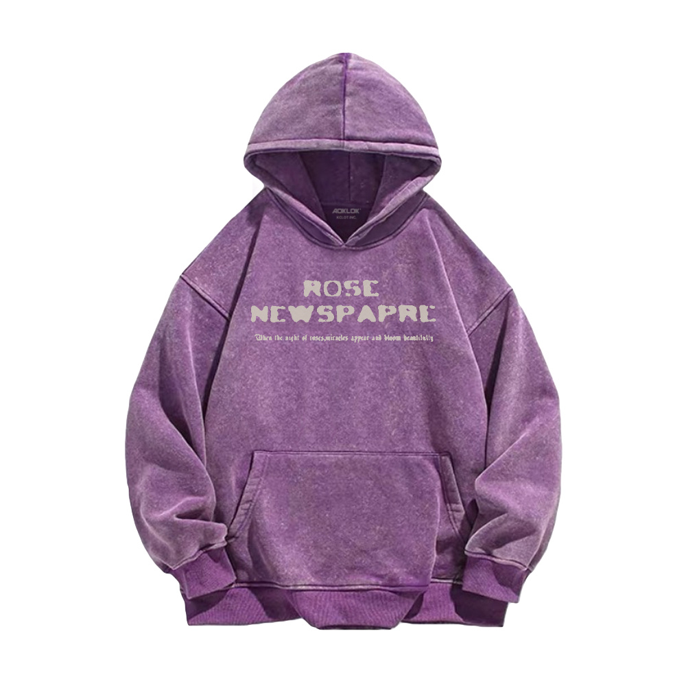 High Street Art Rose Washed Hoodie