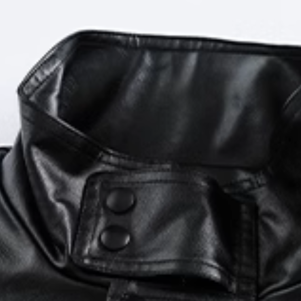 Street Black Lapel Biker Jacket
