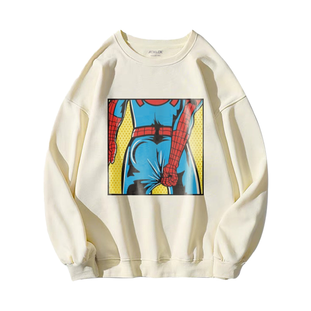 Spiderman Funny Back View Sweatshirt