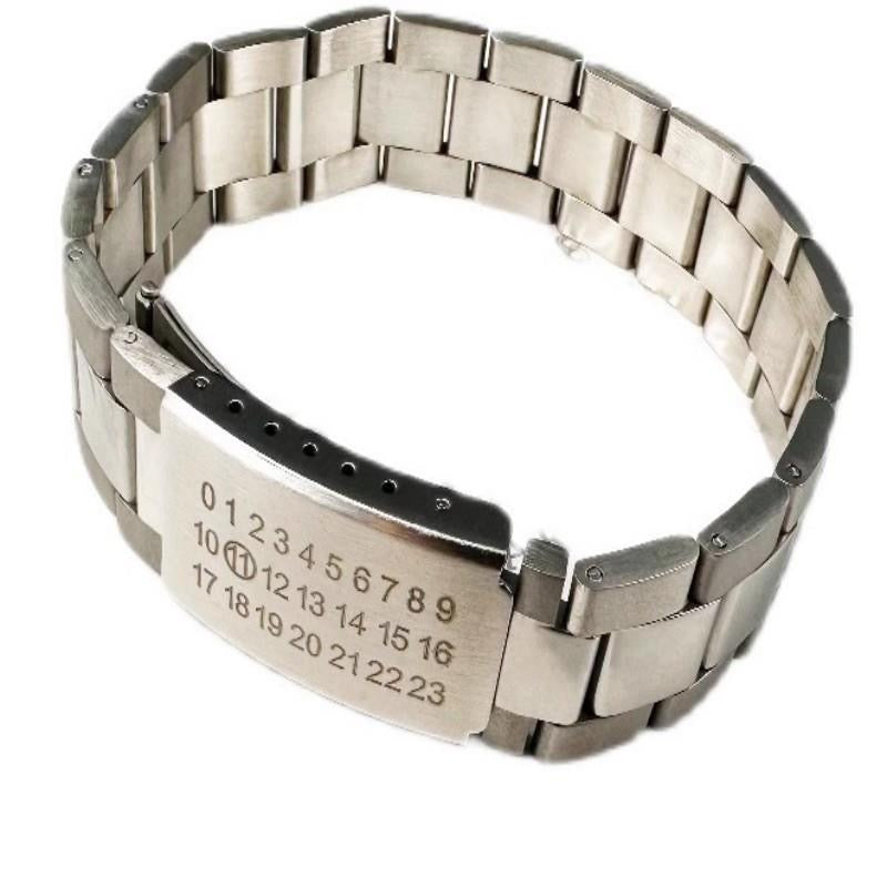 Unseen Echoes Number Tag Stainless Steel Bracelet