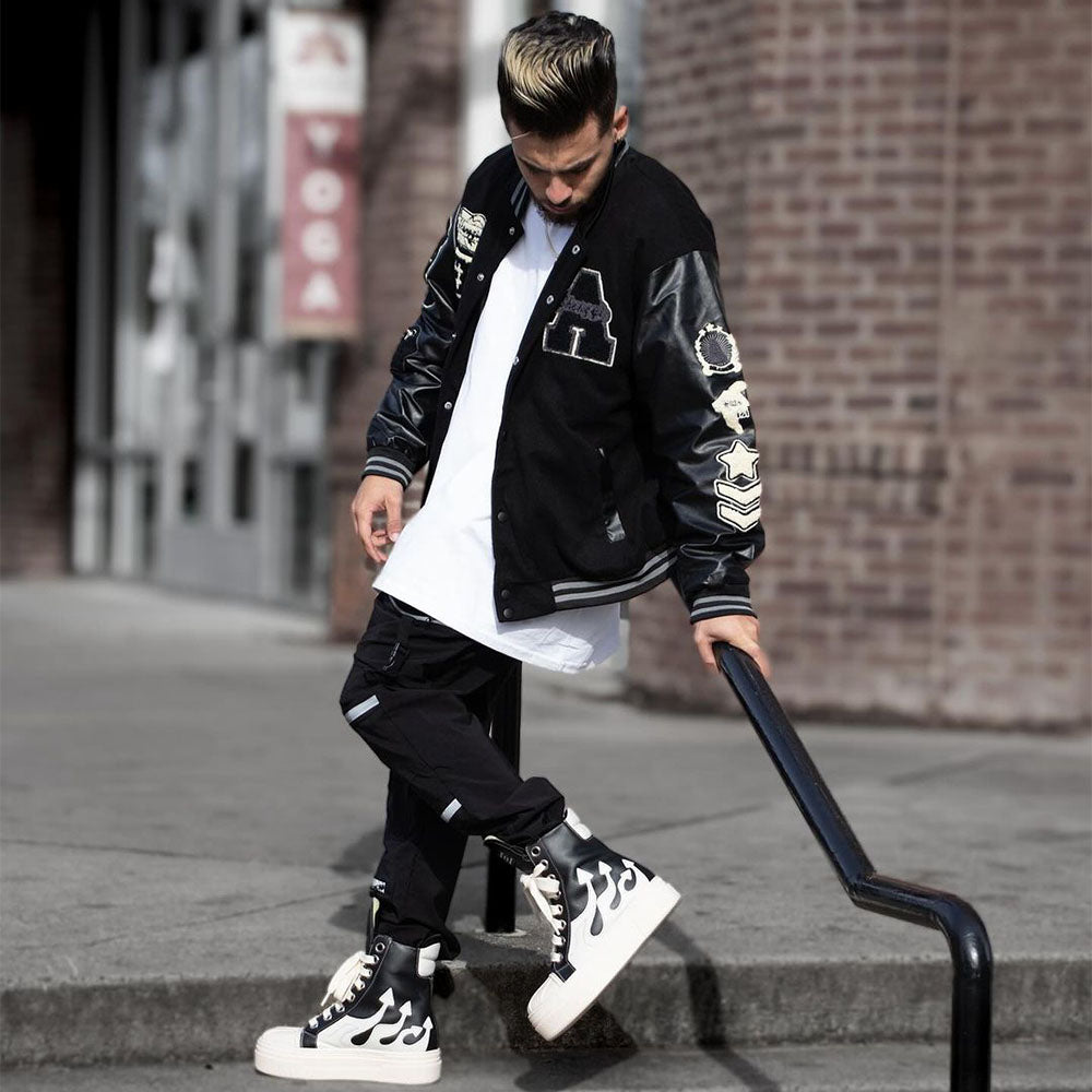 Black Wool Embroidered Jacket