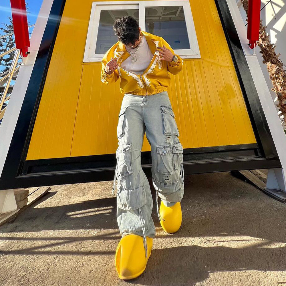 Punk Multi-pocket Ripped Jeans