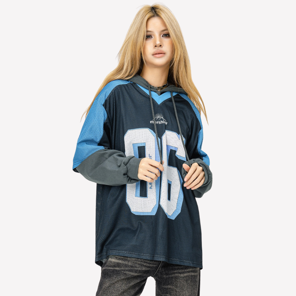 Sports Double Layer Mesh Hoodie