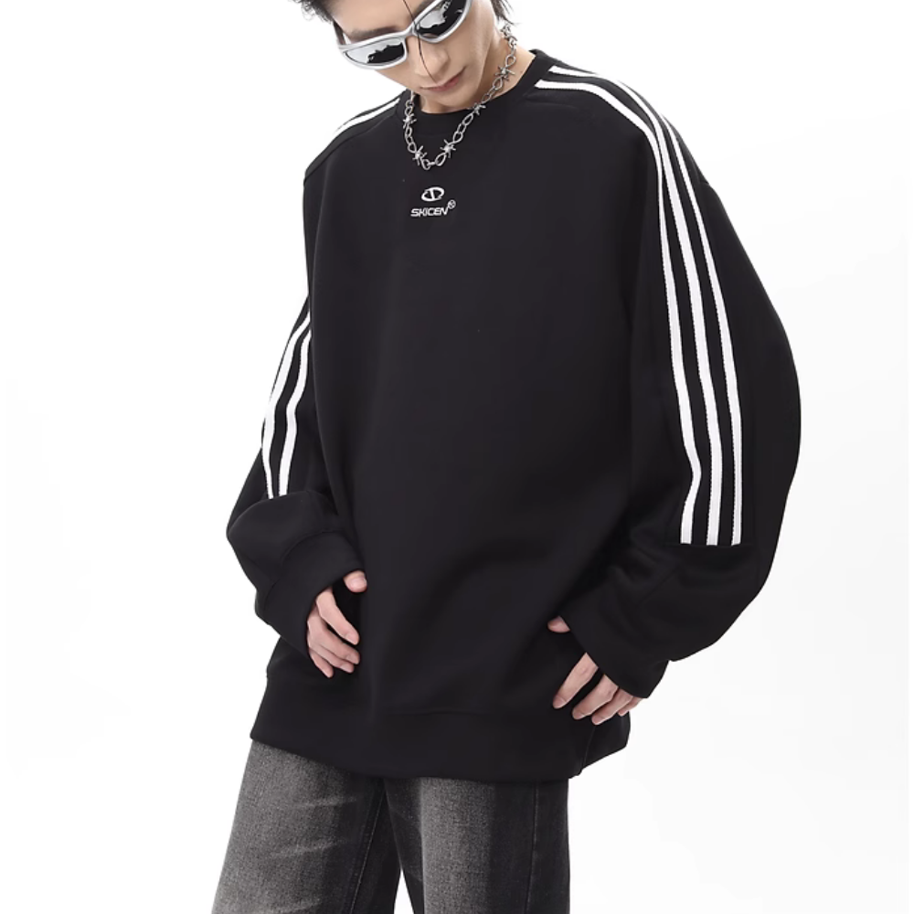 Classic Striped Raglan Sweatshirt