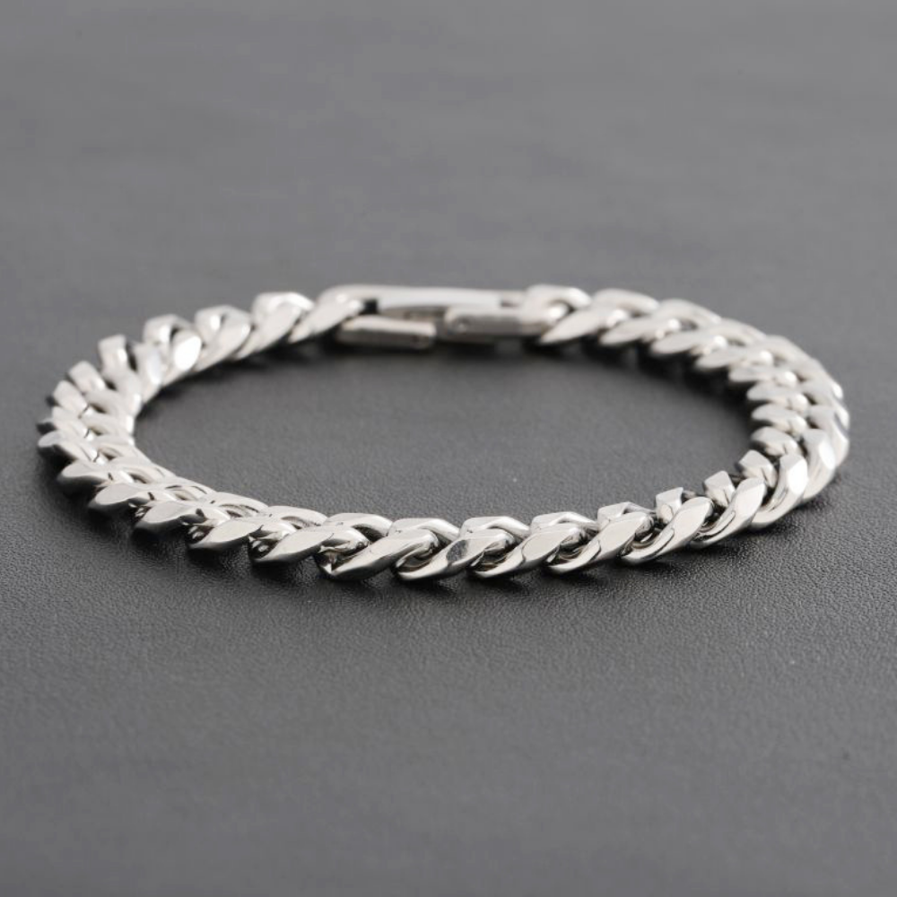 Classic Cuban Clasp Titanium Bracelet