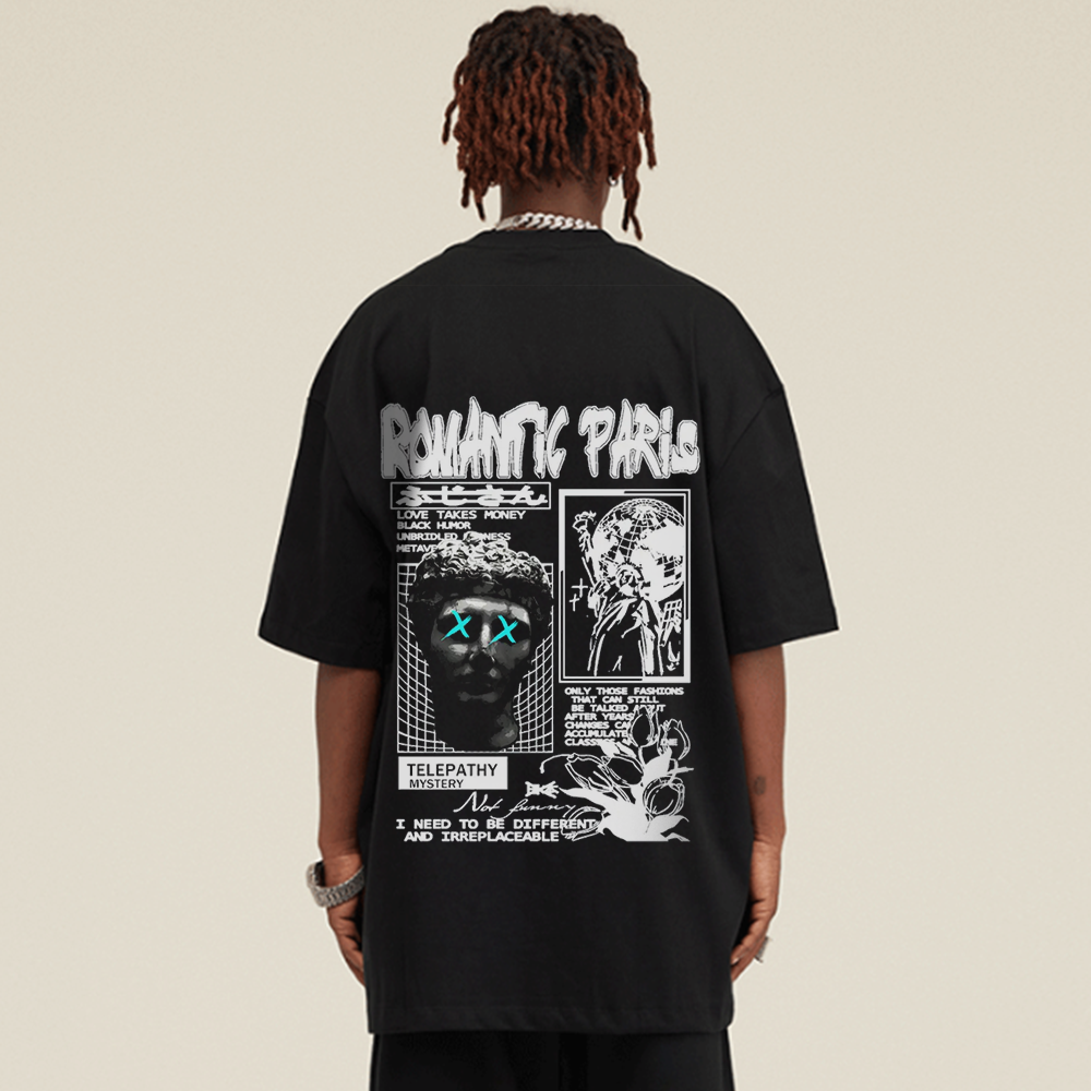 Portrait Sculpture Print T-shirt