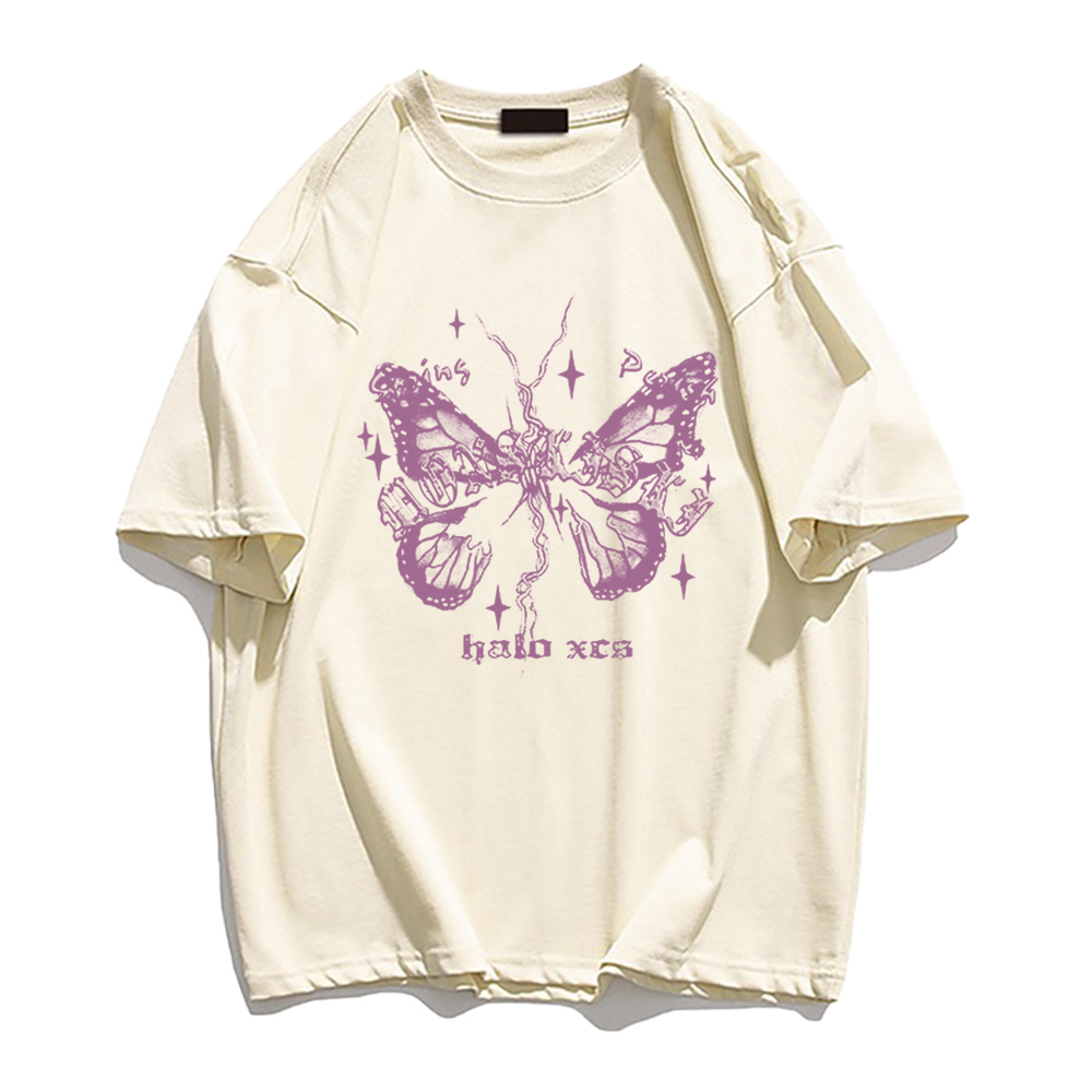 Vintage Gothic Alphabet Butterfly T-shirt