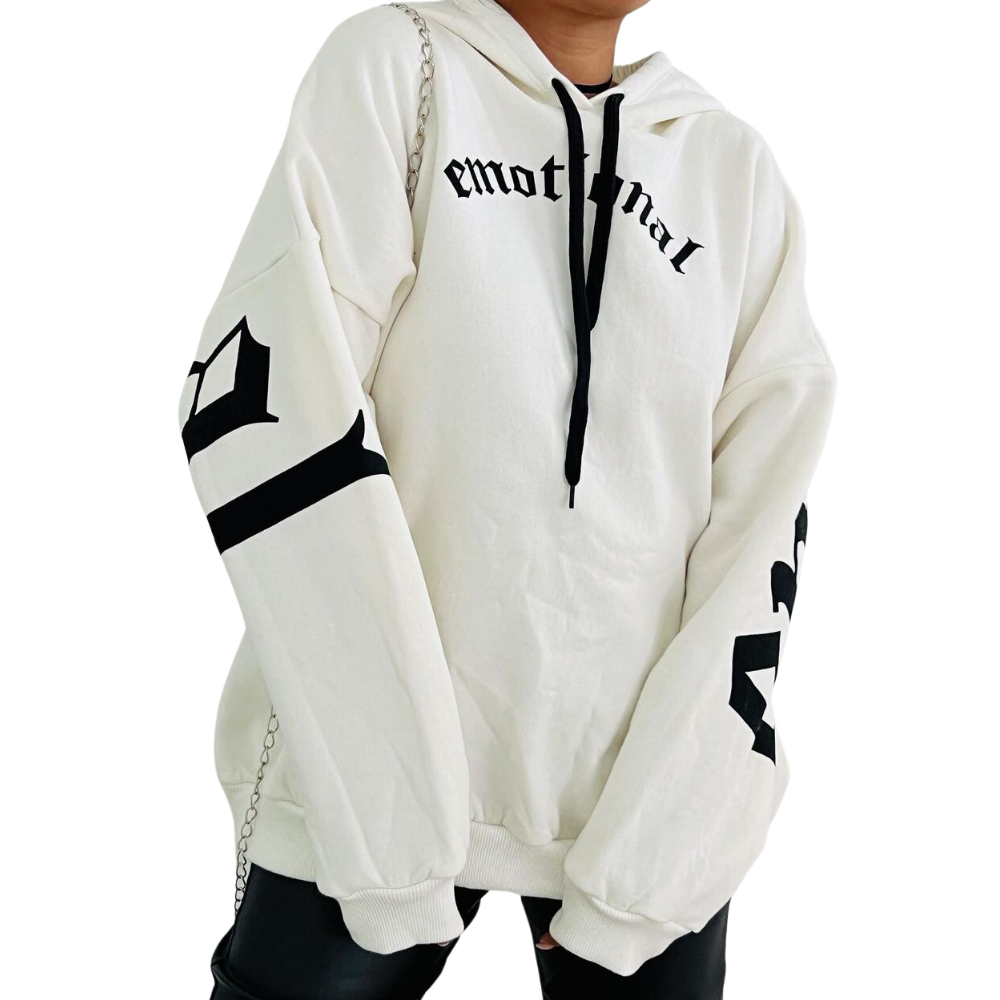 Women's Gothic Letter Print Hoodie